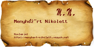 Menyhért Nikolett névjegykártya